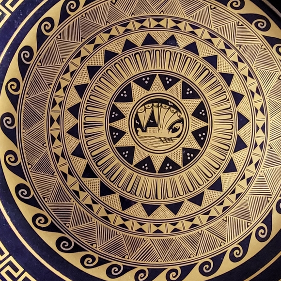 Nassos hand made 24k gold in Rhodos Greece wall plate - Picture 3 of 6